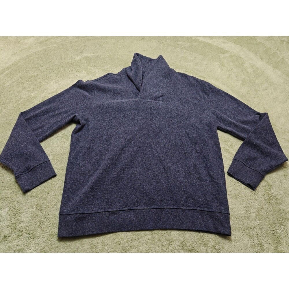 Banana Republic Men’s XL Shawl Collar Pullover Sweater Dark Blue Casual Knit Lon